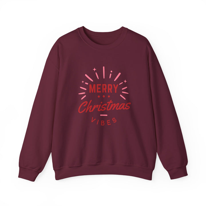 Christmas Sweatshirt — Merry Christmas Vibes Cozy Holiday Crewneck