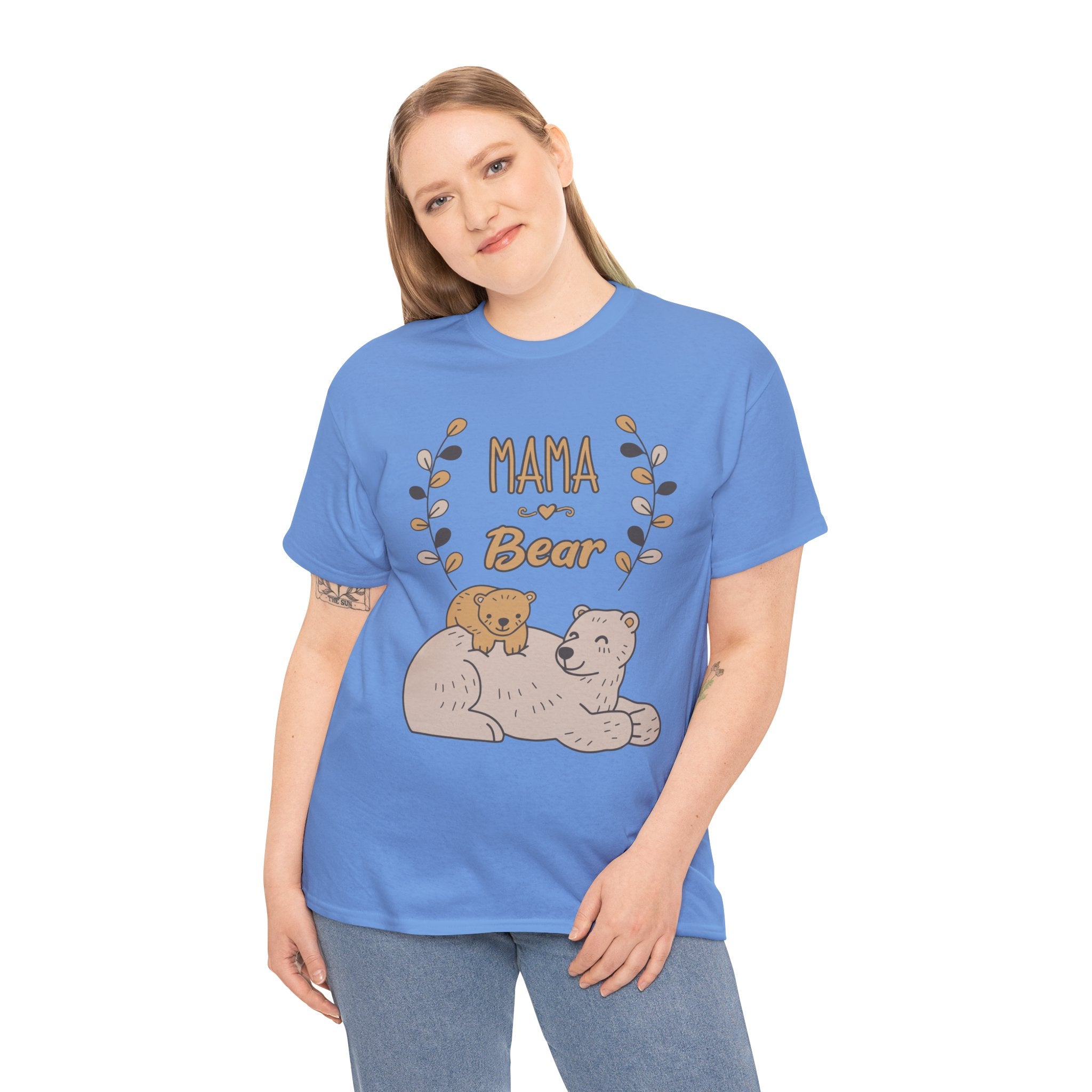 Mom T-Shirt - Mama Bear Design - Cute Bear Family Graphic Tee