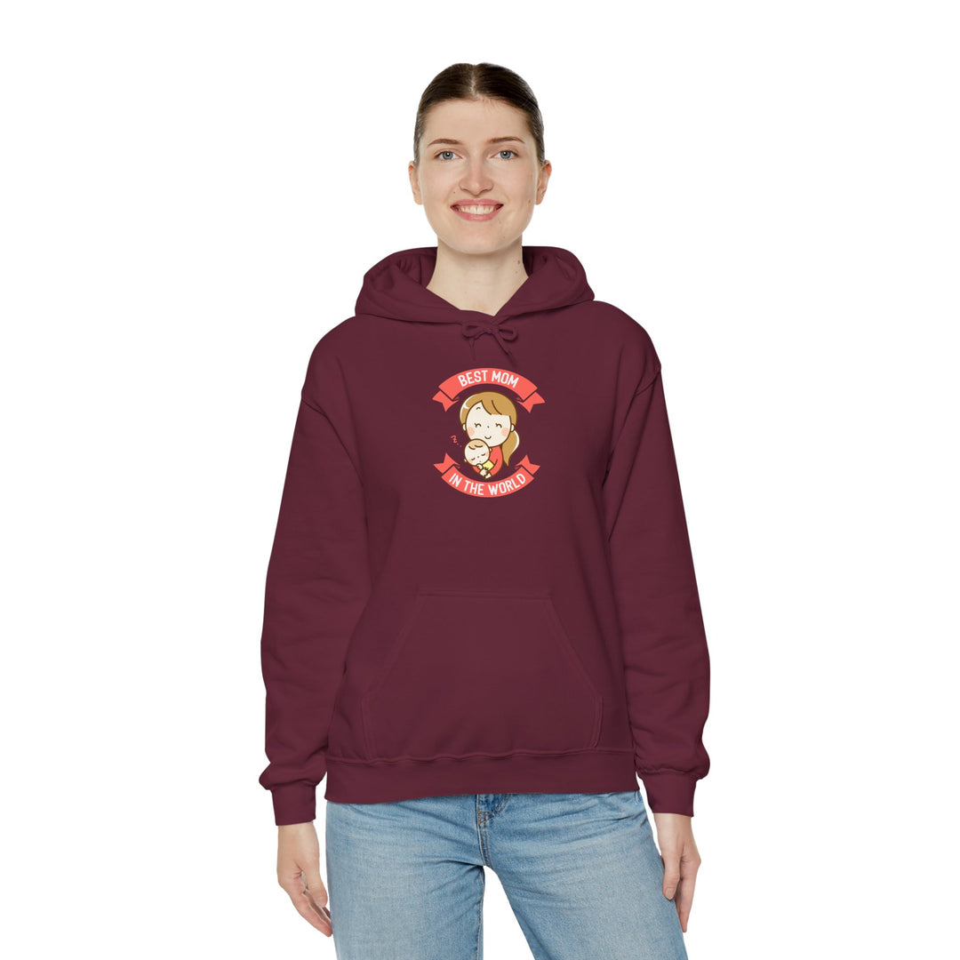 Mom's Hooded Sweatshirt – Best Mom in the World Design