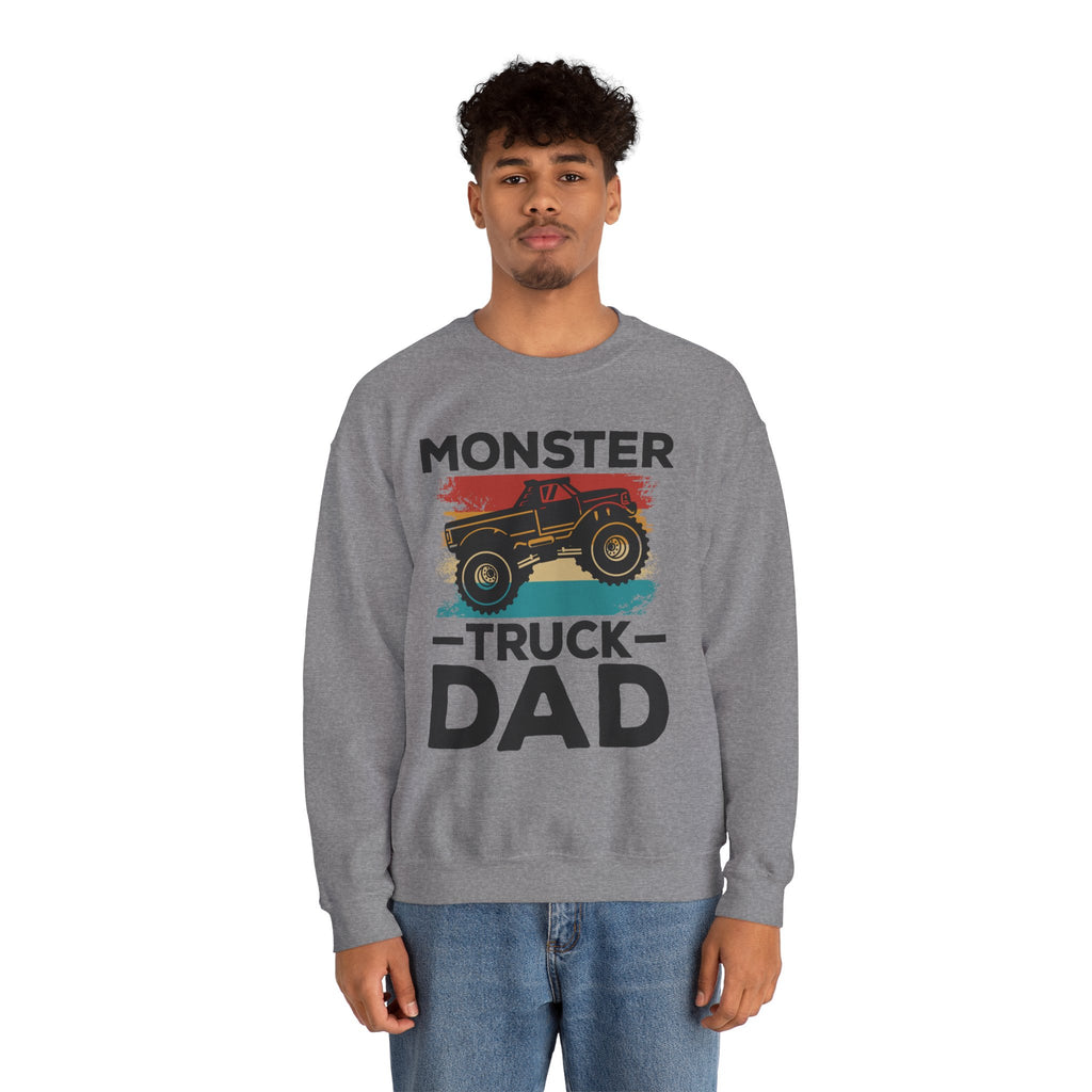 Dad’s Sweatshirt – Monster Truck Dad Design