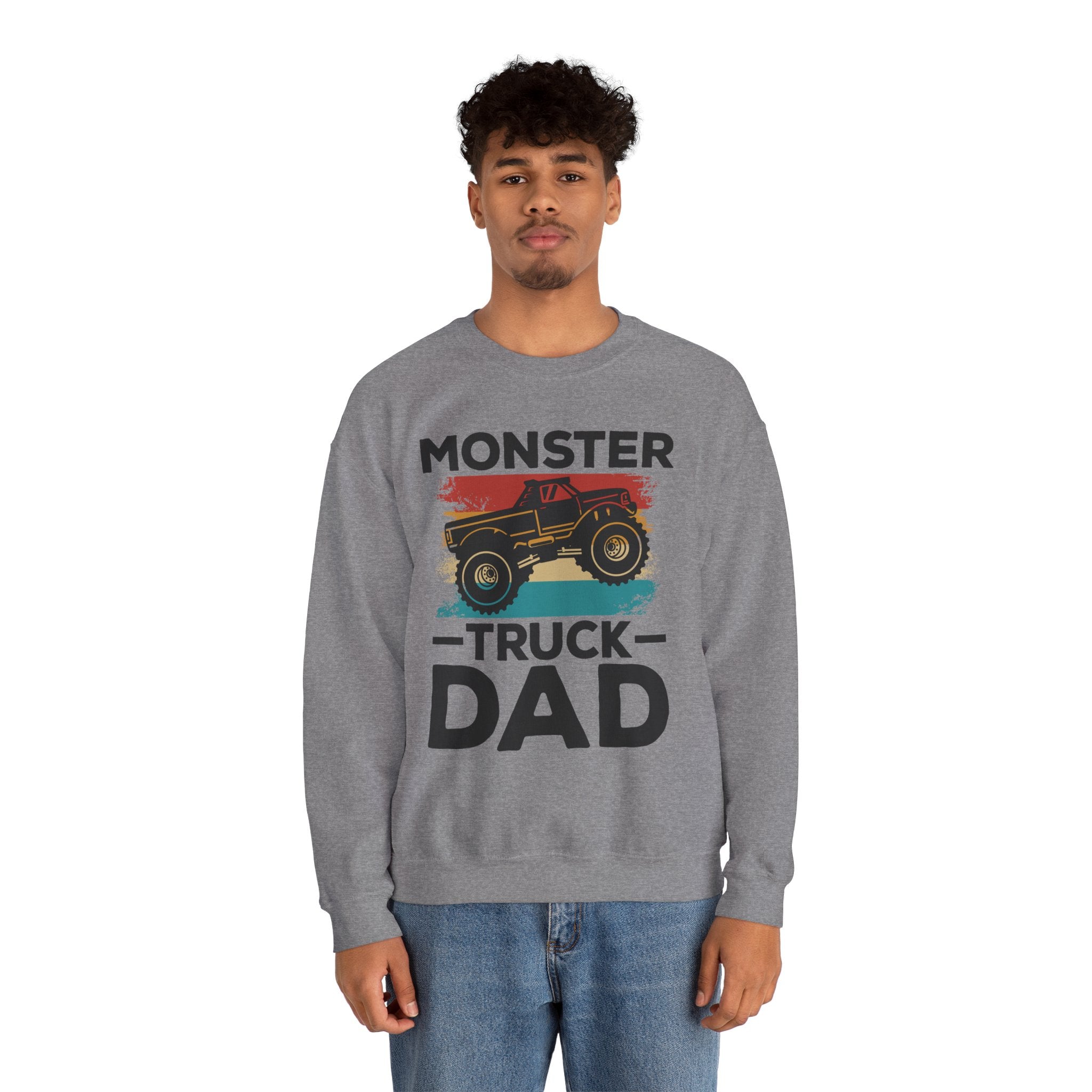 Dad’s Sweatshirt – Monster Truck Dad Design