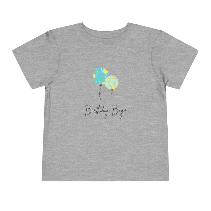 Toddler Tee — "Birthday Boy" Balloon Graphic