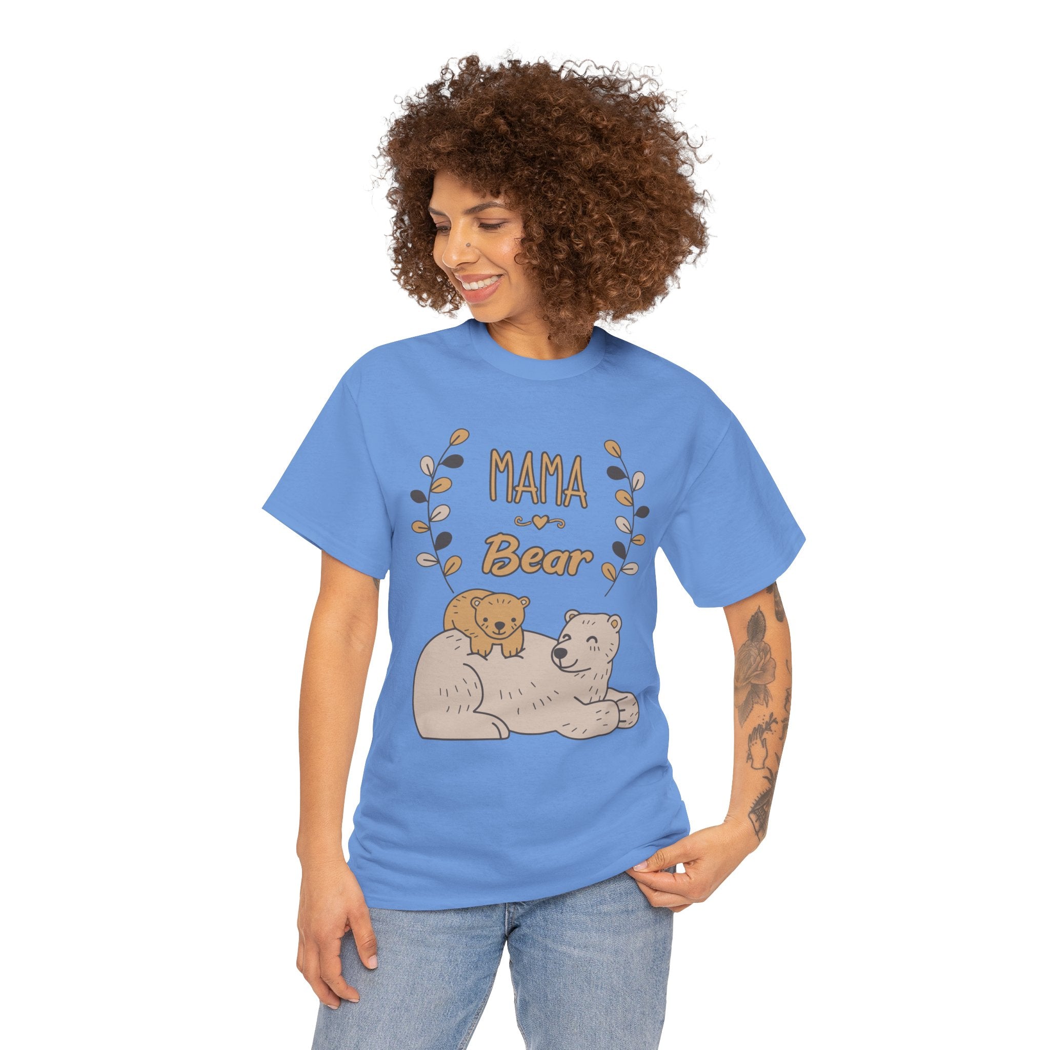 Mom T-Shirt - Mama Bear Design - Cute Bear Family Graphic Tee