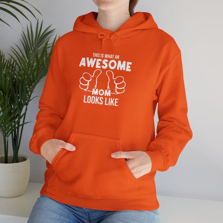 Mom's Unisex Hooded Sweatshirt  - Awesome Mom - Comfortable Awesome Mom Hoodie for Family Time