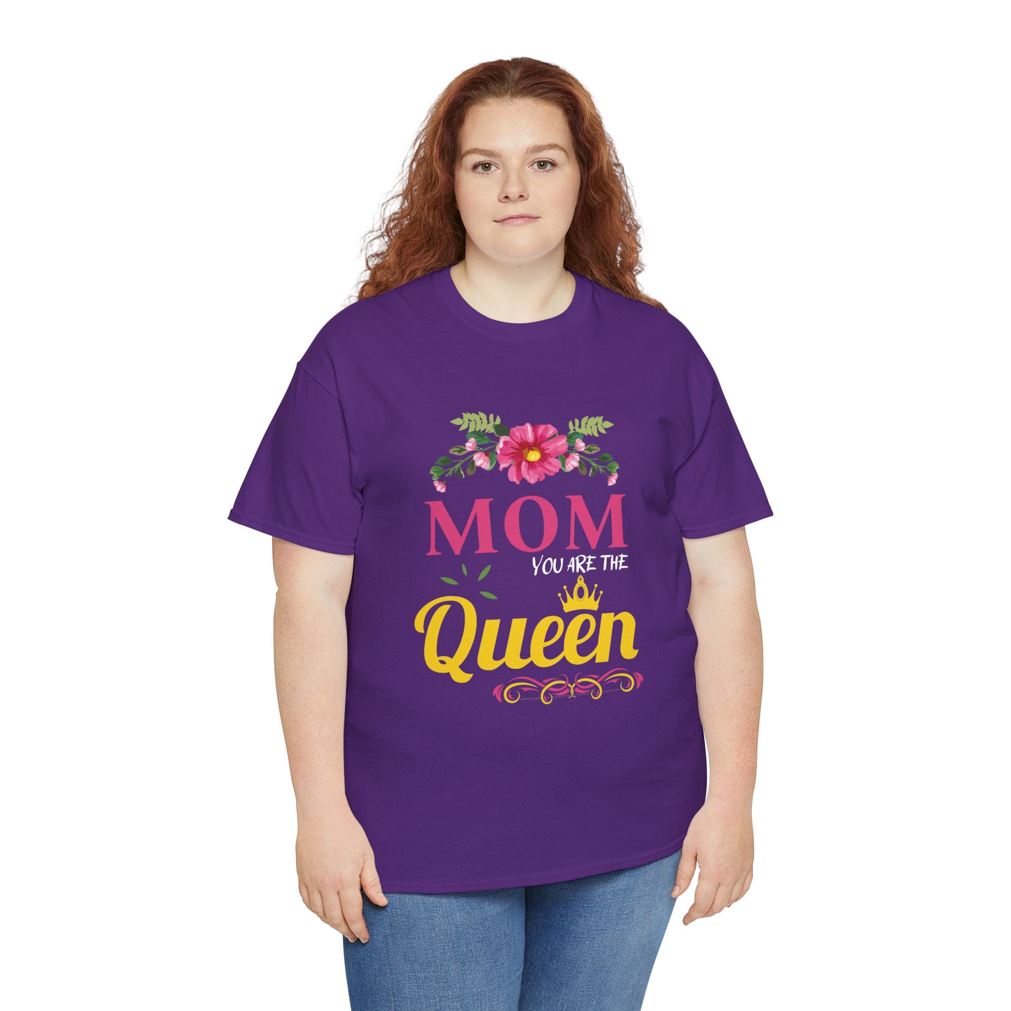 Mom T-Shirt – Mom You Are the Queen – Floral Design