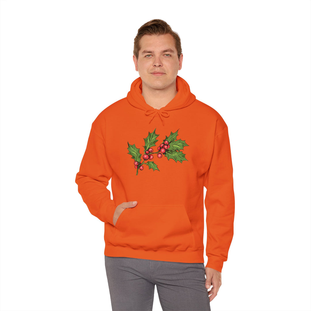 Festive Holly Unisex Hooded Sweatshirt