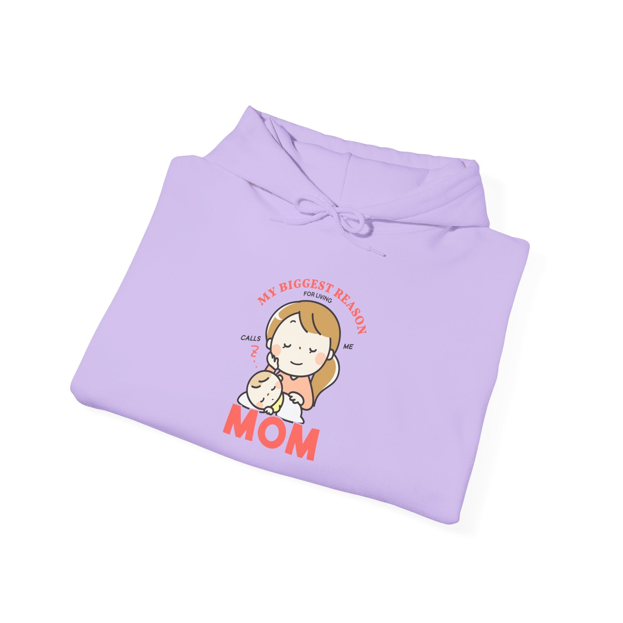 Mom's Hooded Sweatshirt – My Biggest Reason for Living Calls Me Mom Design