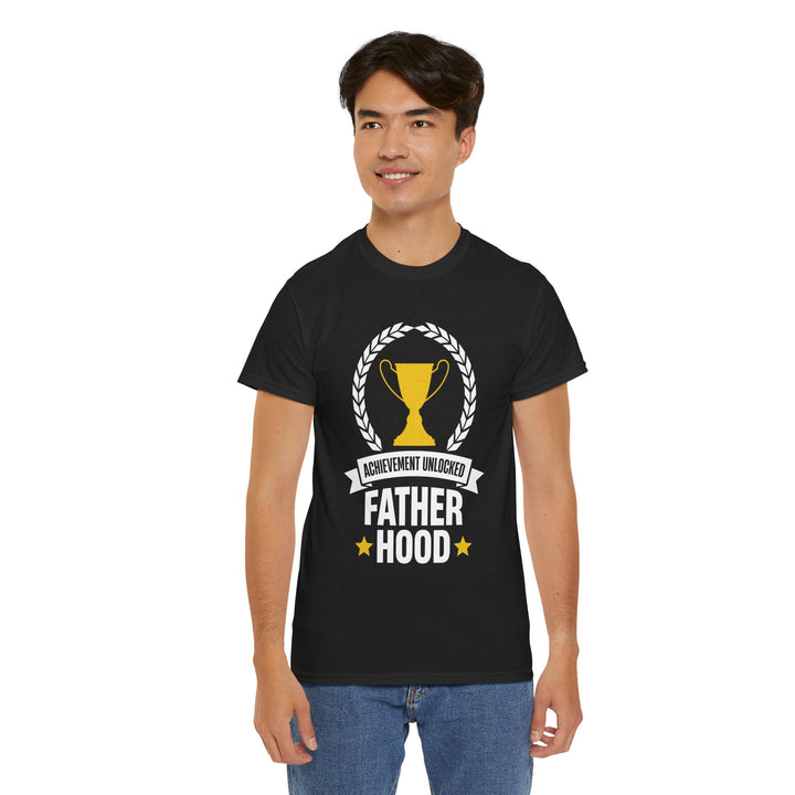 Dad's T-Shirt - Achievement Unlocked Fatherhood Design