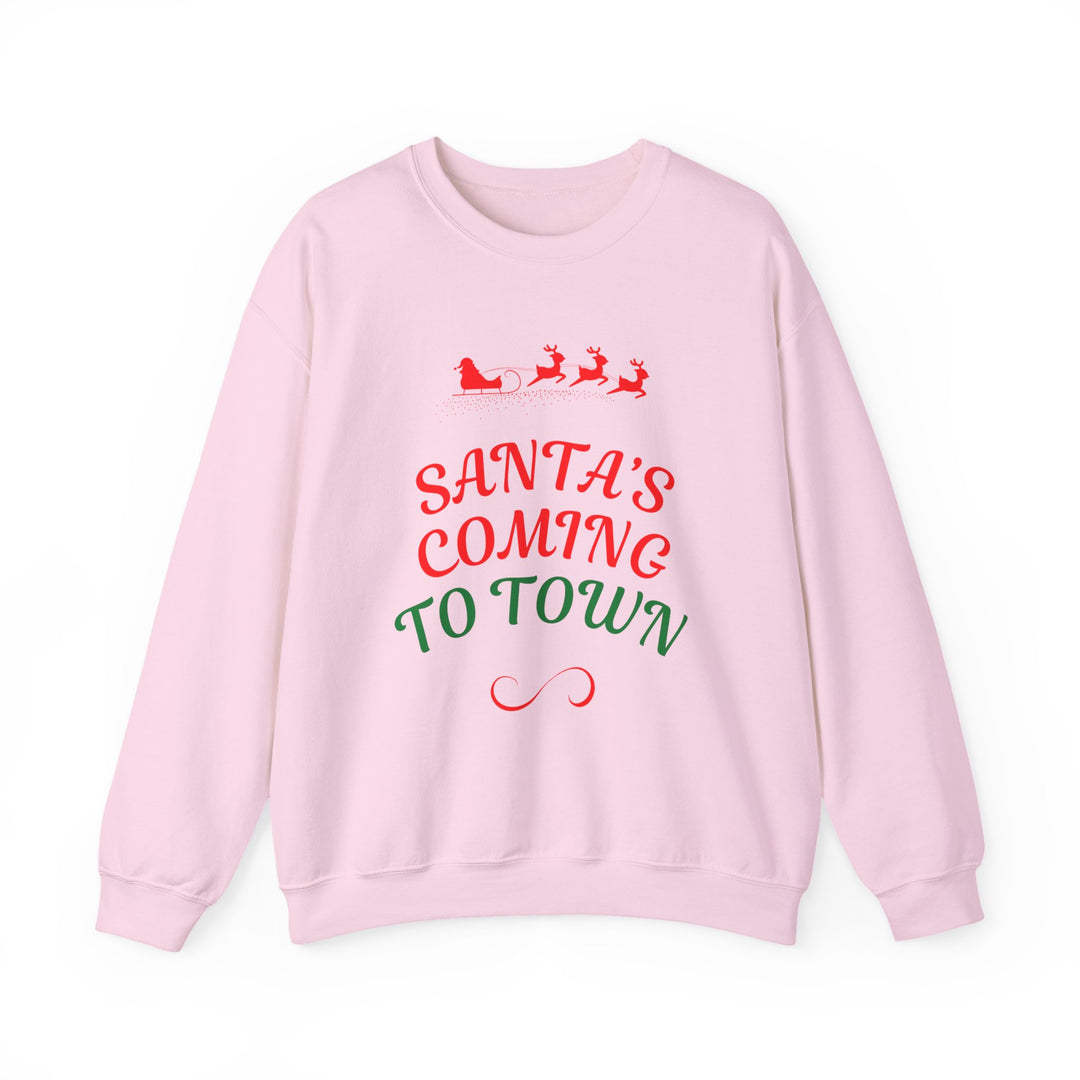 Christmas Sweatshirt — "Santa's Coming to Town" Festive Crewneck