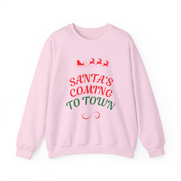 Christmas Sweatshirt — "Santa's Coming to Town" Festive Crewneck