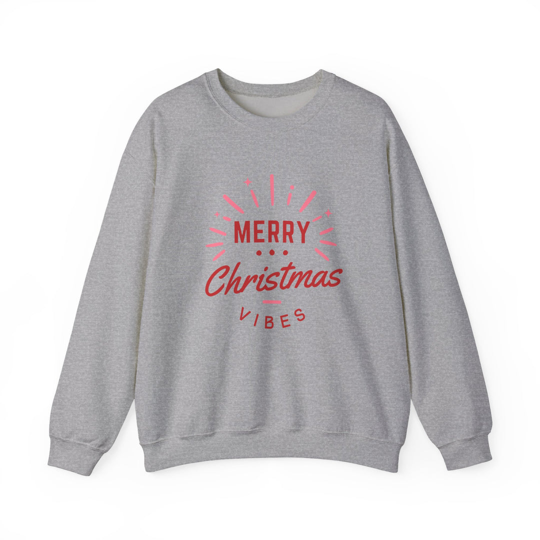 Christmas Sweatshirt — Merry Christmas Vibes Cozy Holiday Crewneck