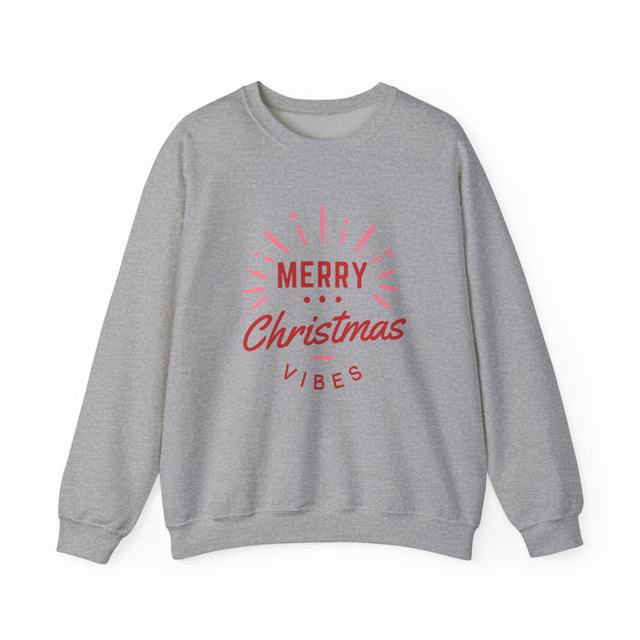 Christmas Sweatshirt — Merry Christmas Vibes Cozy Holiday Crewneck