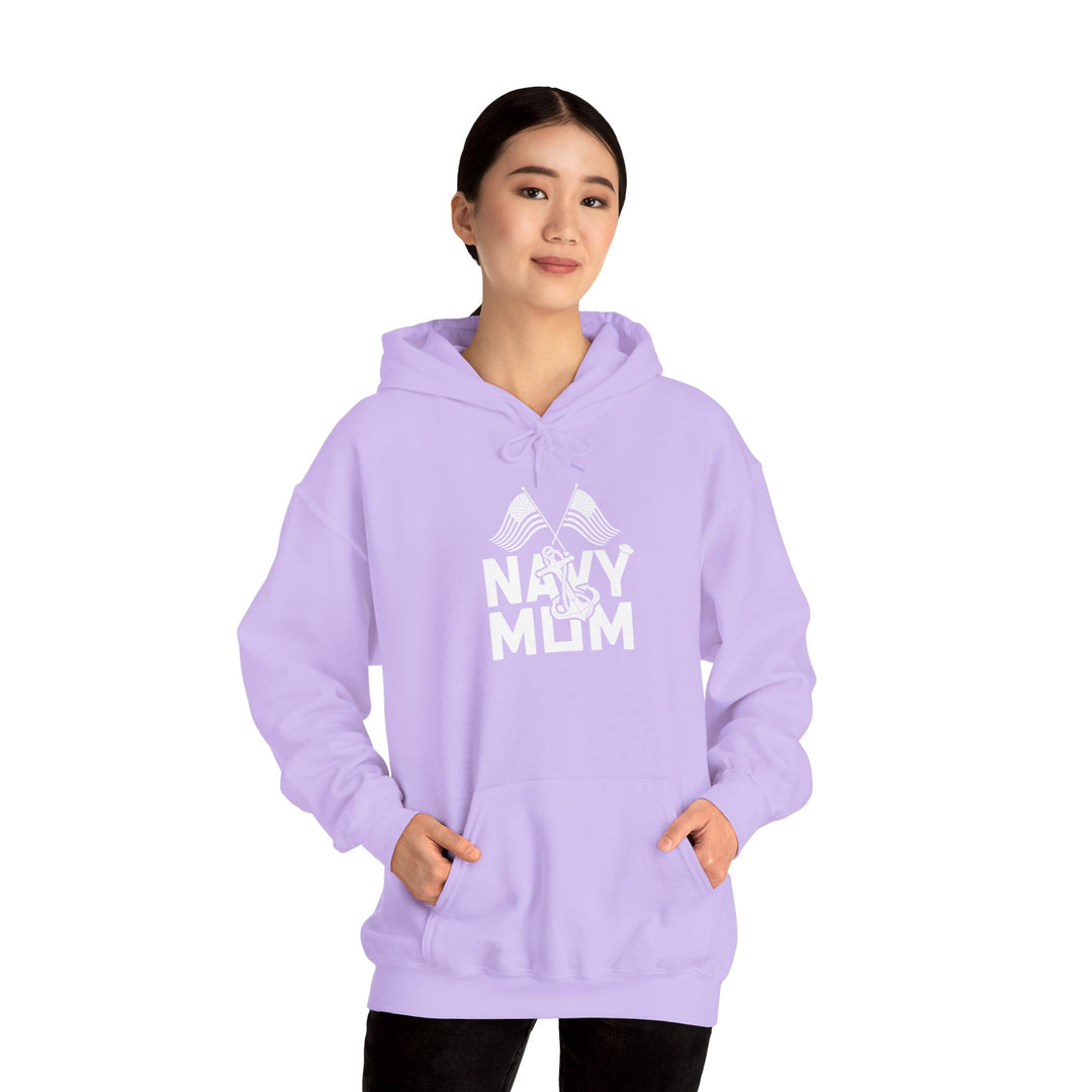 Mom's Hooded Sweatshirt – Navy Mom Design