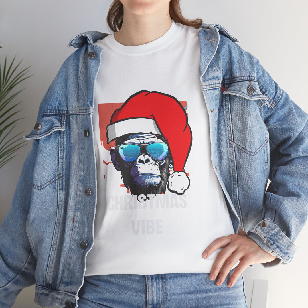 Christmas Vibe Gorilla Unisex Tee, Fun Christmas t-shirt