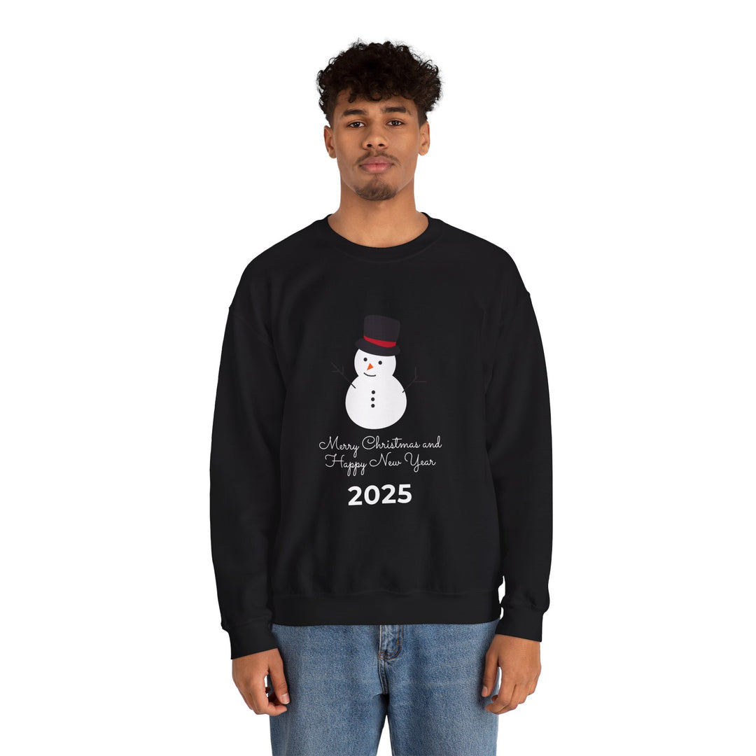Christmas Snowman 2025 Crewneck Sweatshirt - "Merry Christmas and Happy New Year"