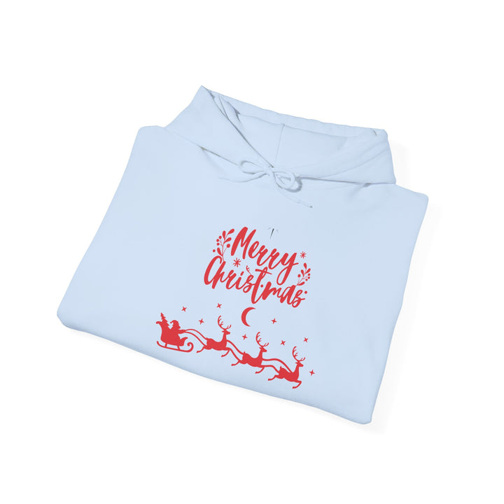 Merry Christmas Unisex Hooded Sweatshirt, Holiday Sweatshirt