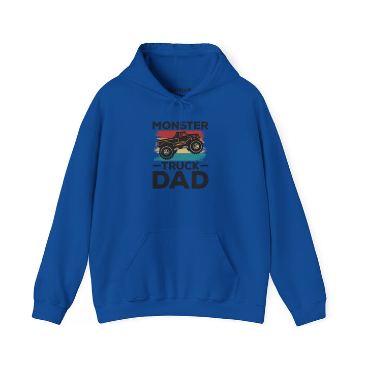 Dad’s Hooded Sweatshirt – Monster Truck Dad Design