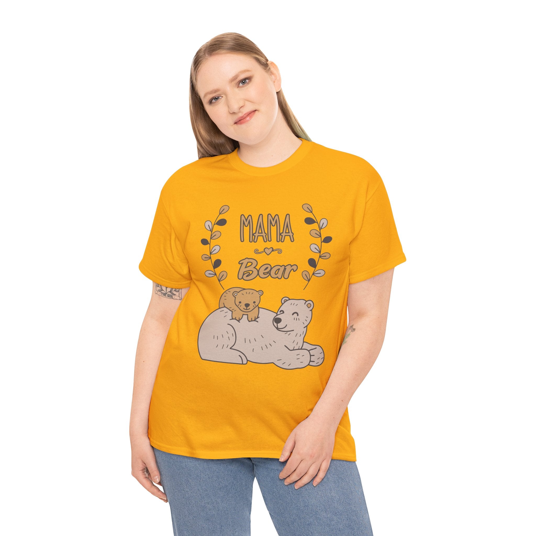 Mom T-Shirt - Mama Bear Design - Cute Bear Family Graphic Tee