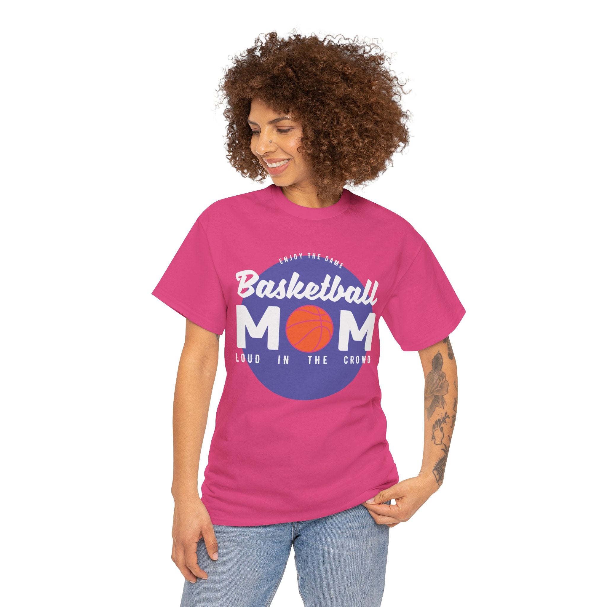 Mom T-Shirt - Basketball Mom Loud in the Crowd Design