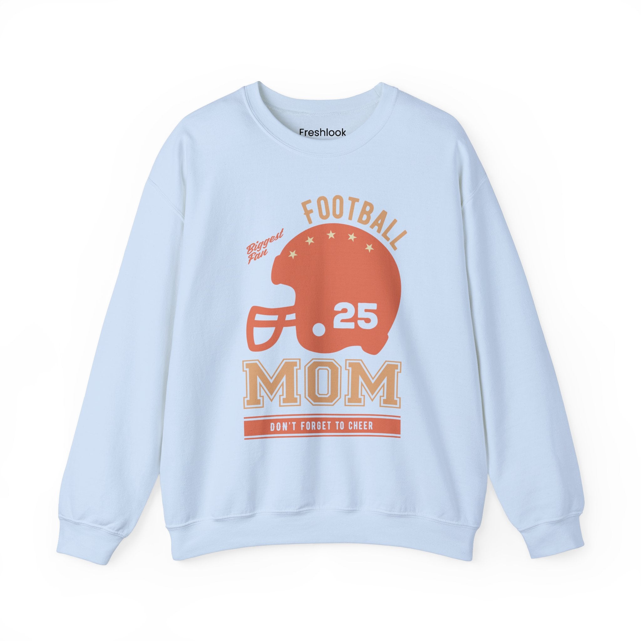 Mom's Sweatshirt - Biggest Football Fan Cheerful Design for Game Days