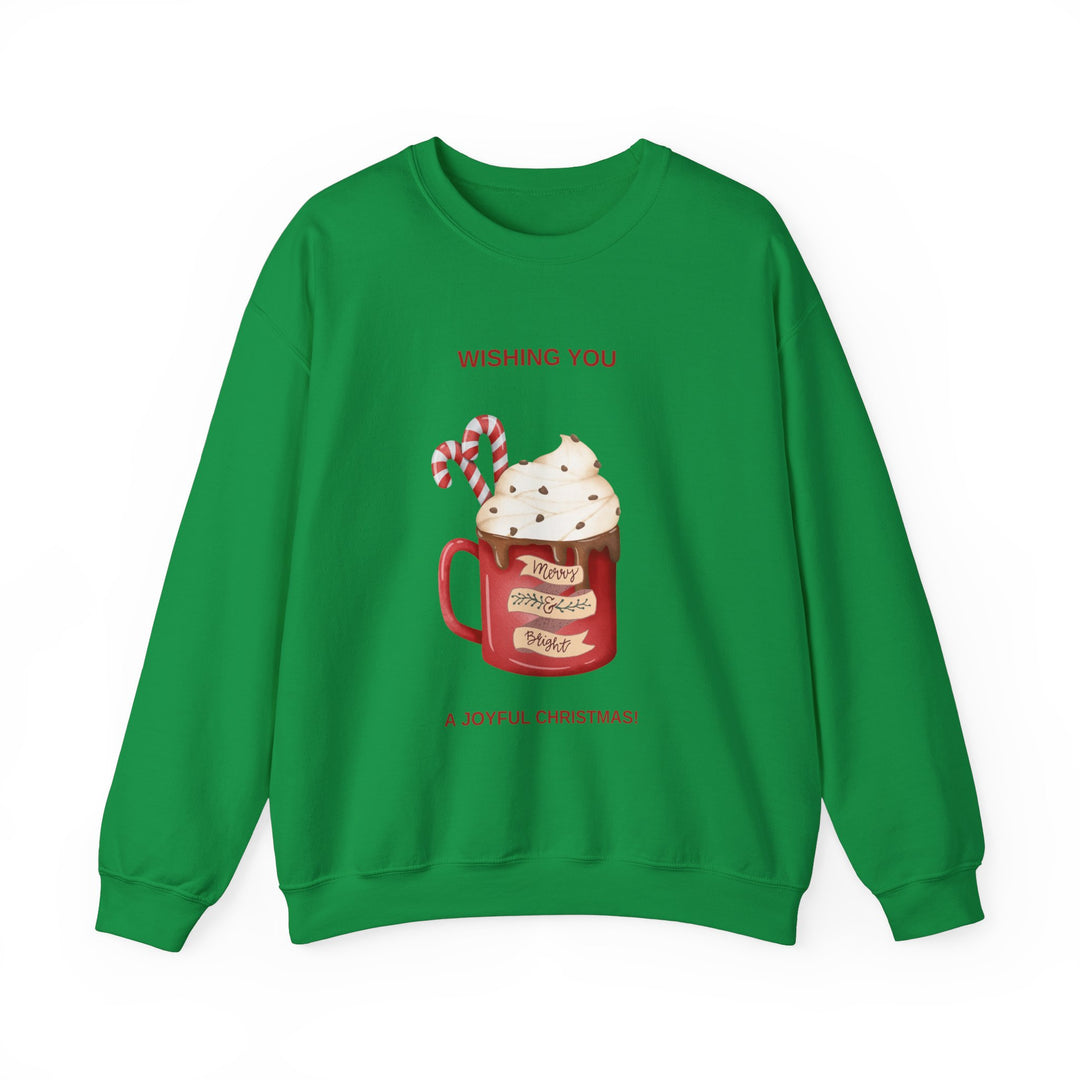 Joyful Christmas Hot Cocoa Sweatshirt - Cozy Holiday Crewneck