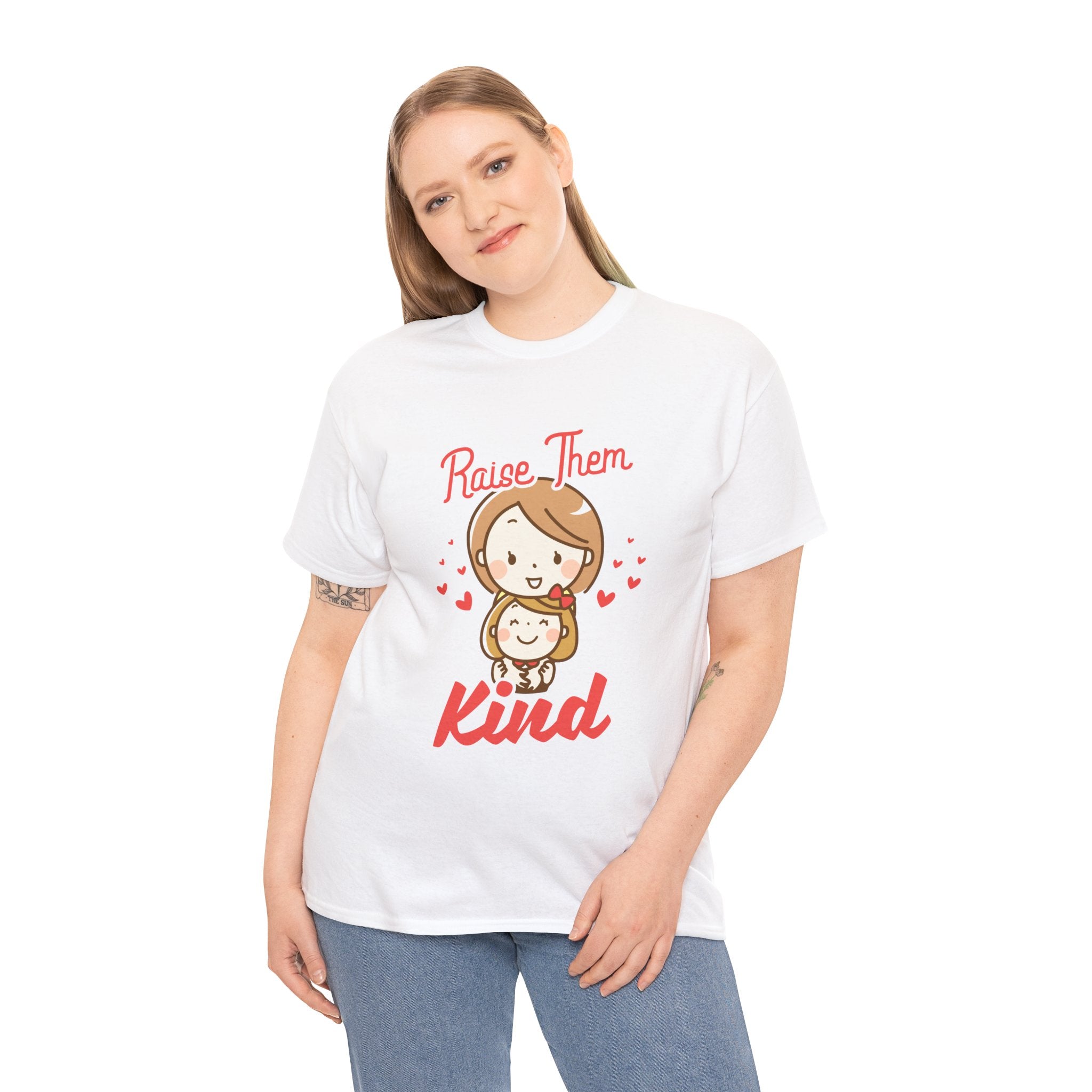 Mom T-Shirt – Raise Them Kind – Sweet Family Love Design