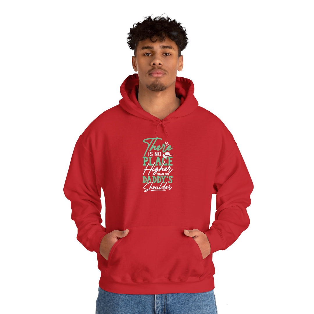 Dad’s Hooded Sweatshirt – There's No Place Like Daddy's Shoulder Design