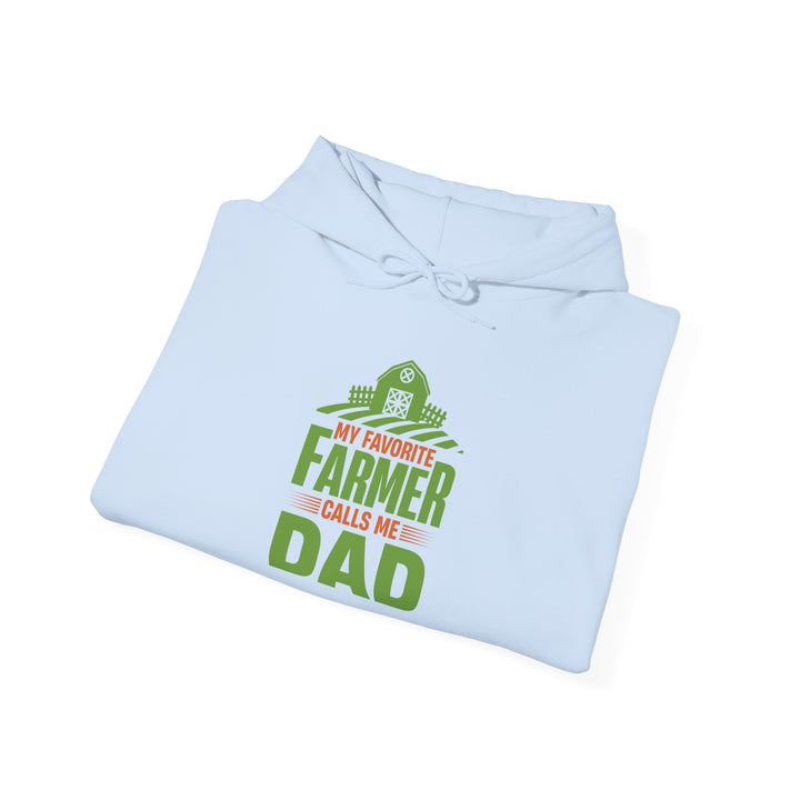 Dad’s Hooded Sweatshirt – My Favorite Farmer Calls Me Dad Design