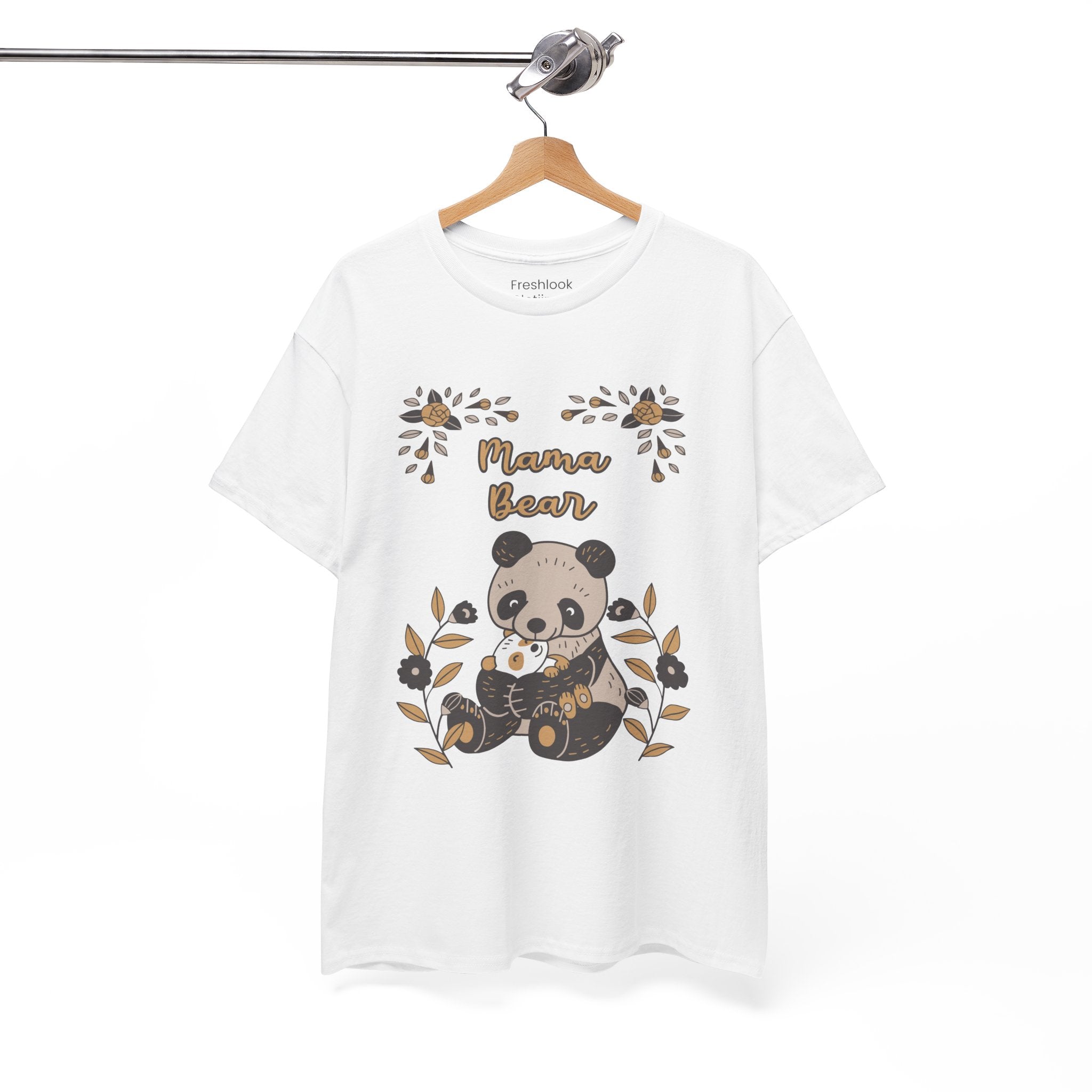Mom T-Shirt - Mama Bear with Cute Panda Design