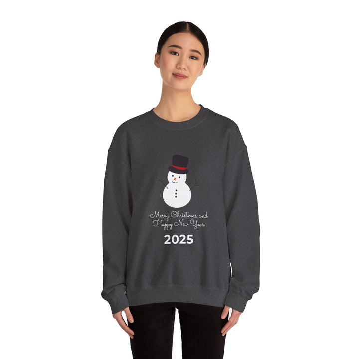 Christmas Snowman 2025 Crewneck Sweatshirt - "Merry Christmas and Happy New Year"