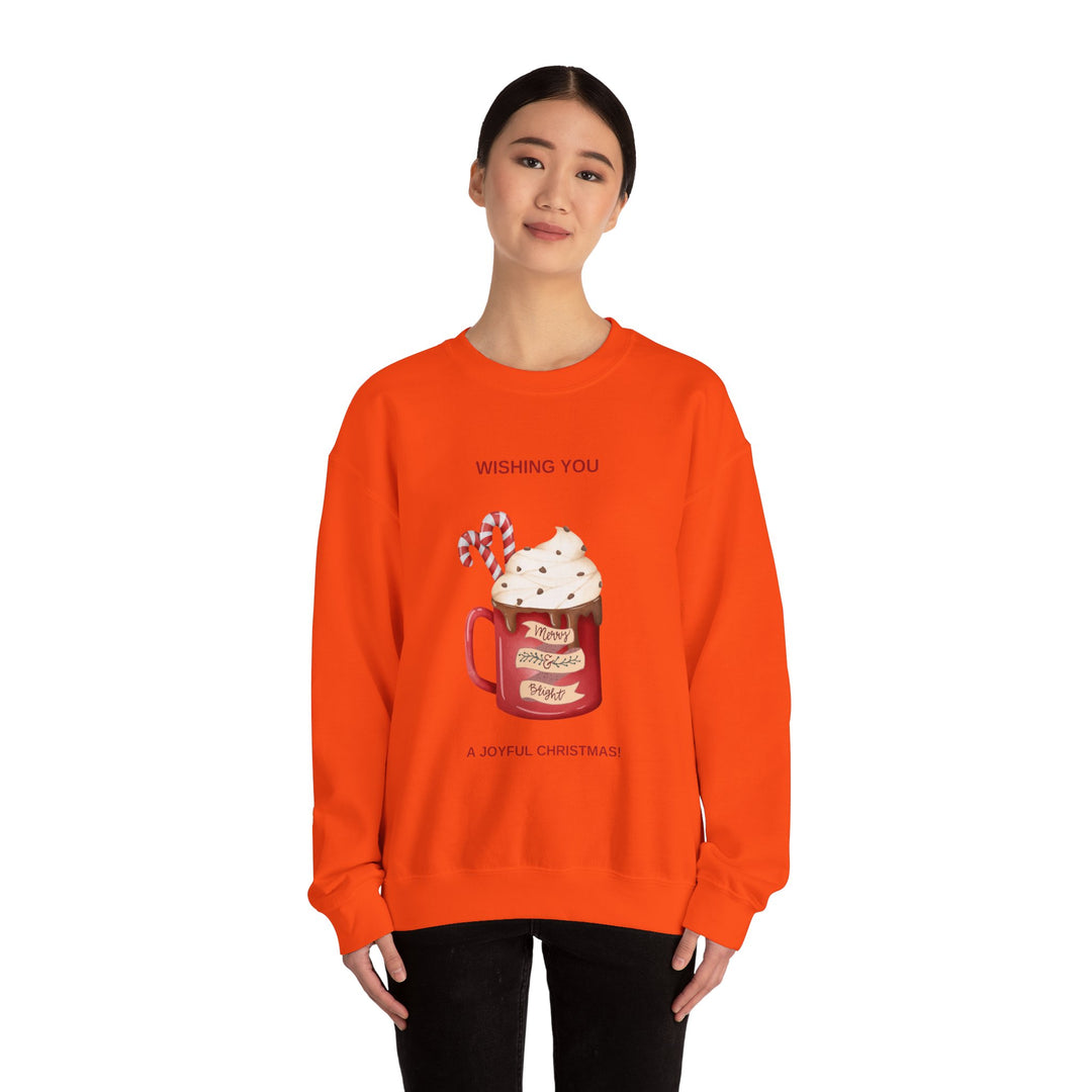 Joyful Christmas Hot Cocoa Sweatshirt - Cozy Holiday Crewneck