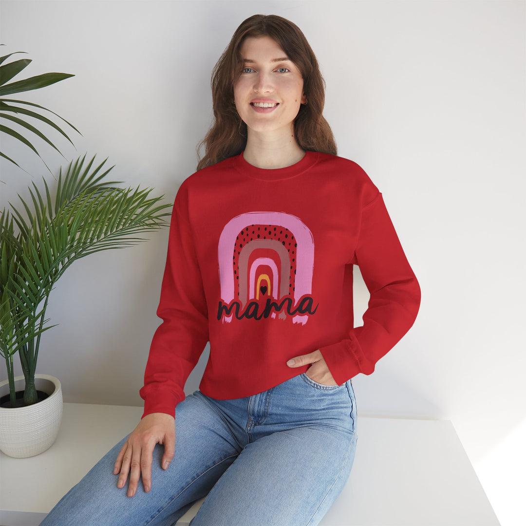 Mom's Sweatshirt - Mama Rainbow Design