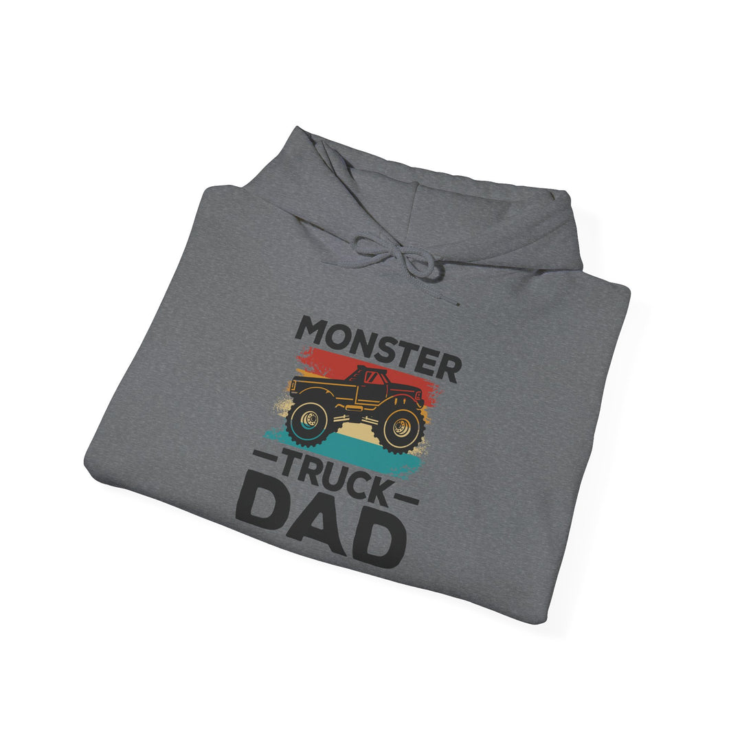 Dad’s Hooded Sweatshirt – Monster Truck Dad Design