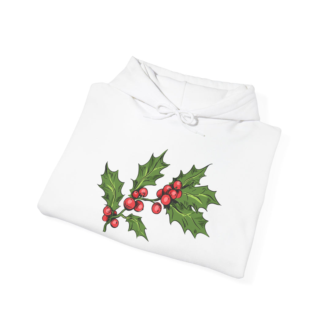 Festive Holly Unisex Hooded Sweatshirt