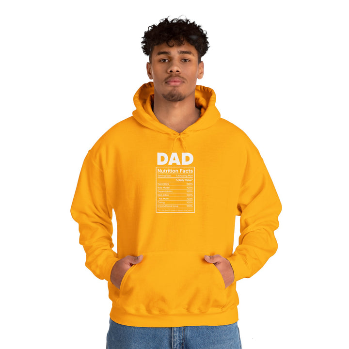 Dad’s Hooded Sweatshirt – Funny Dad Nutrition Facts Design