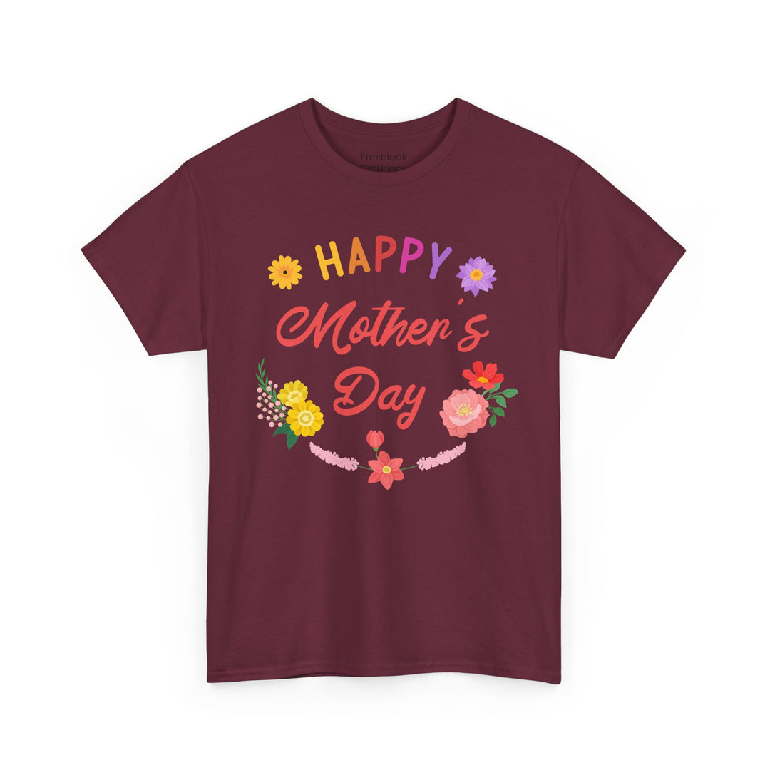 Mom T-Shirt - Happy Mother's Day Floral Design