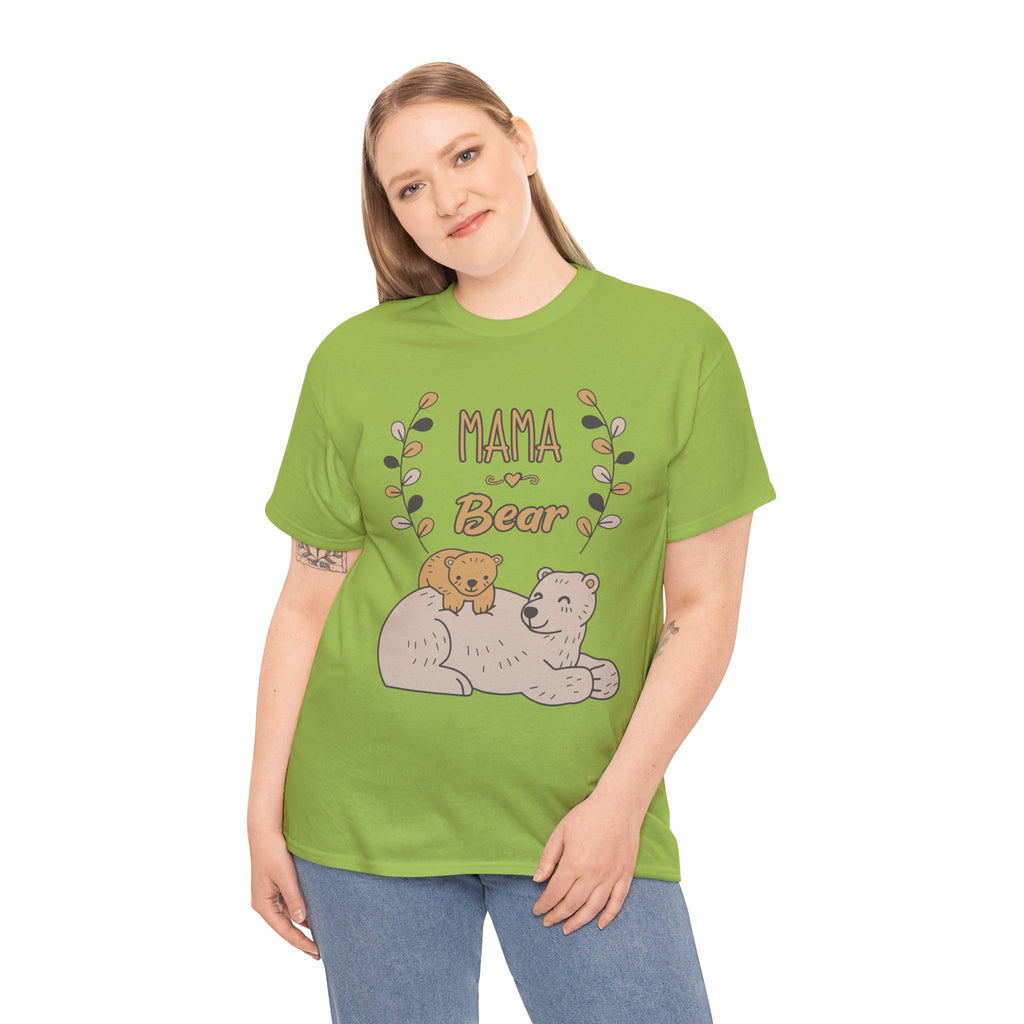 Mom T-Shirt - Mama Bear Design - Cute Bear Family Graphic Tee