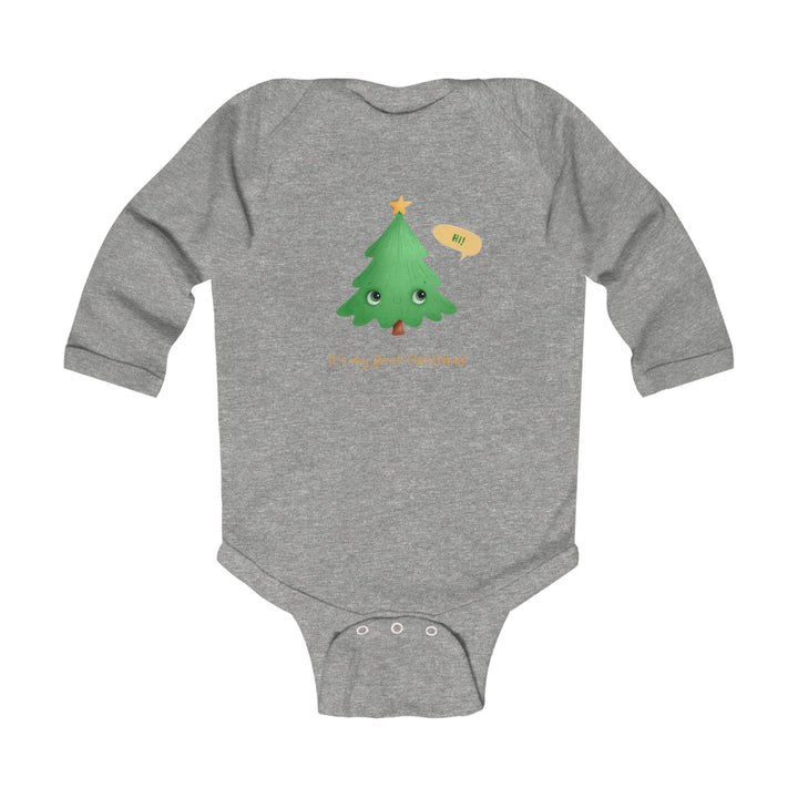 Infant Bodysuit - Cute Christmas Tree "It's My First Christmas" Holiday Baby One-Piece