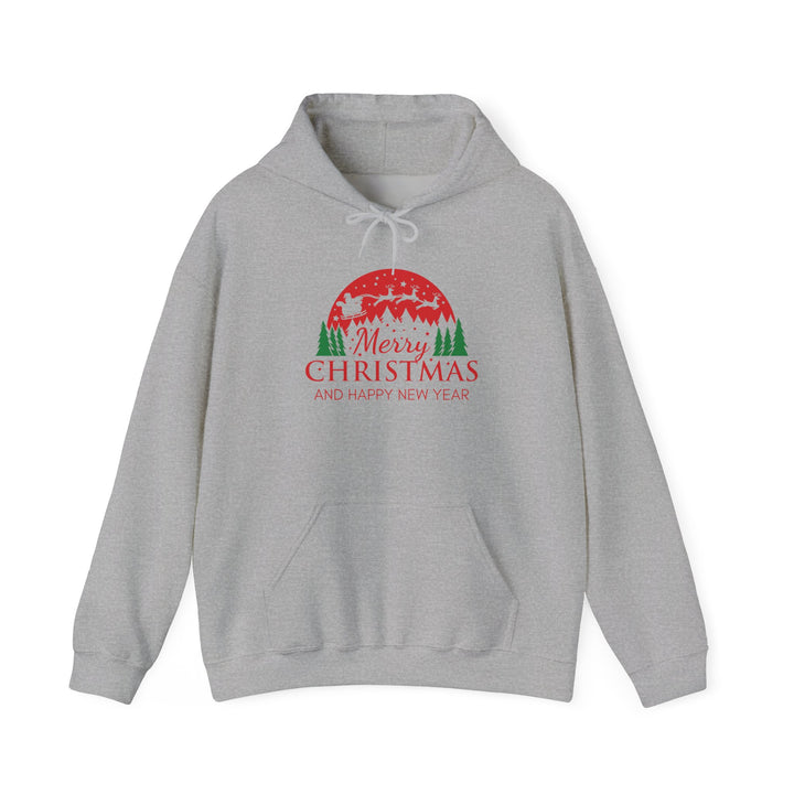 Merry Christmas Hoodie - Festive Red & Green Holiday Sweatshirt