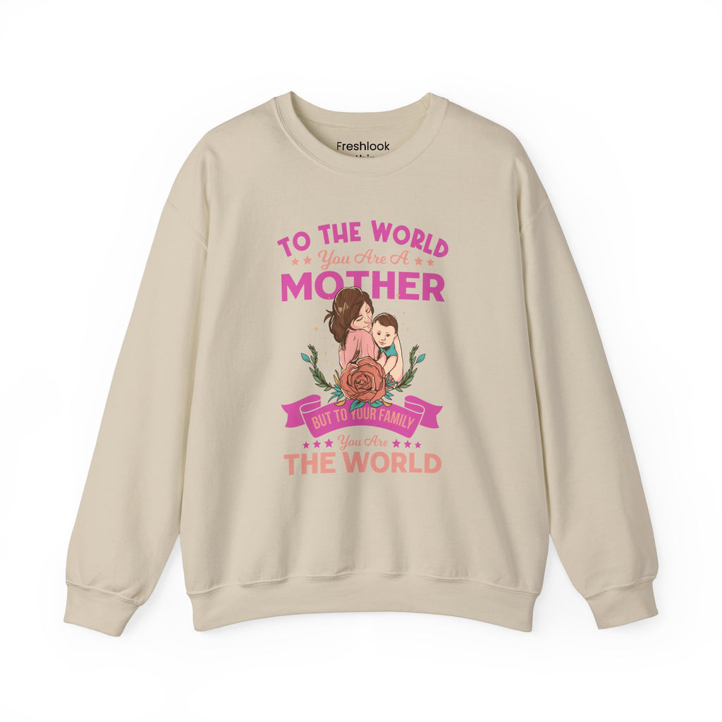 Mom Sweatshirt - To the World You Are a Mother Design