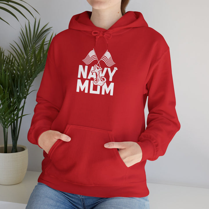 Mom's Hooded Sweatshirt – Navy Mom Design