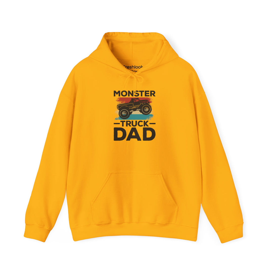 Dad’s Hooded Sweatshirt – Monster Truck Dad Design