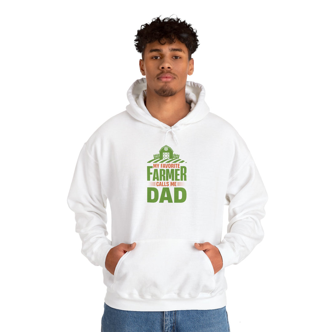 Dad’s Hooded Sweatshirt – My Favorite Farmer Calls Me Dad Design