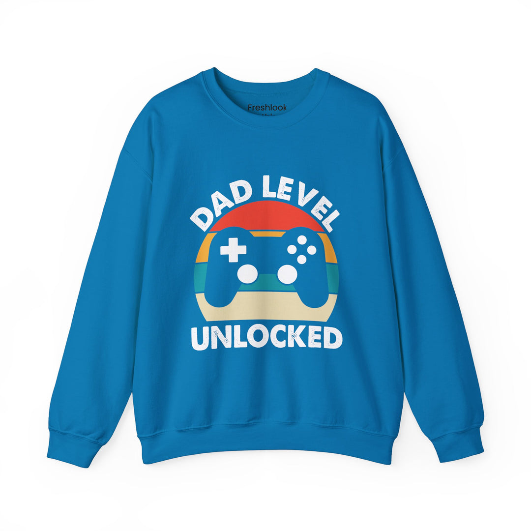 Dad’s Sweatshirt – Dad Level Unlocked Design