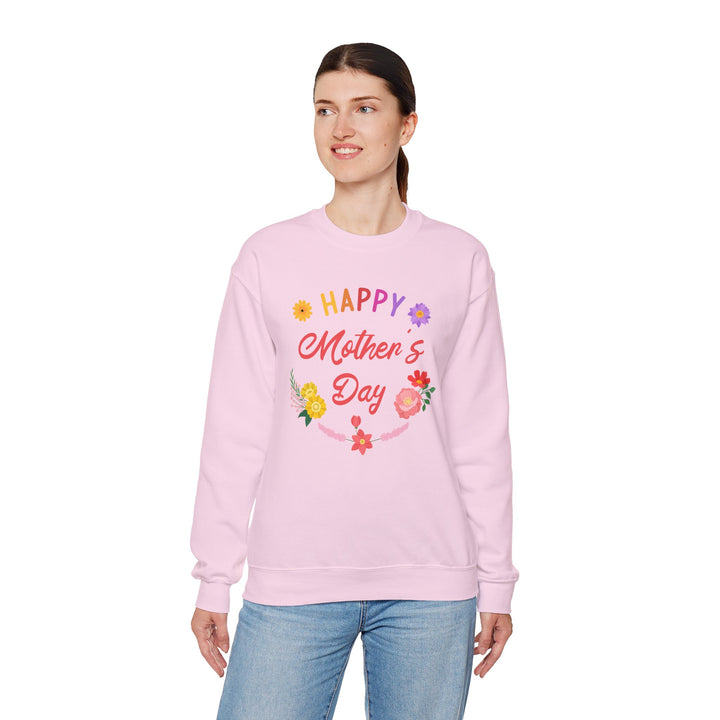 Mom's Sweatshirt - Happy Mother's Day Floral Design