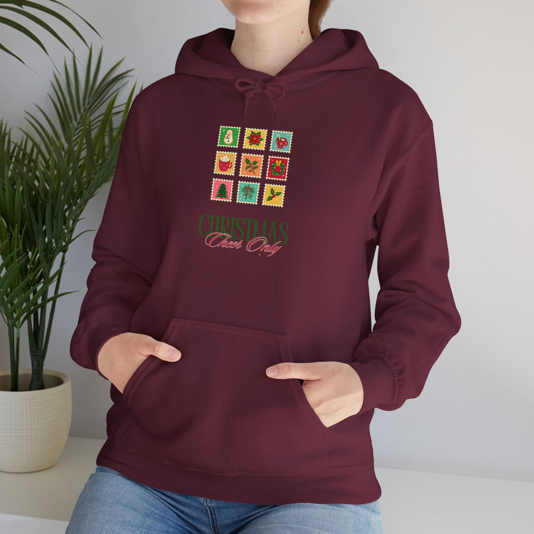 Christmas Cheer Hoodie — Festive Gift Icon Grid with "Christmas Every Day" Text