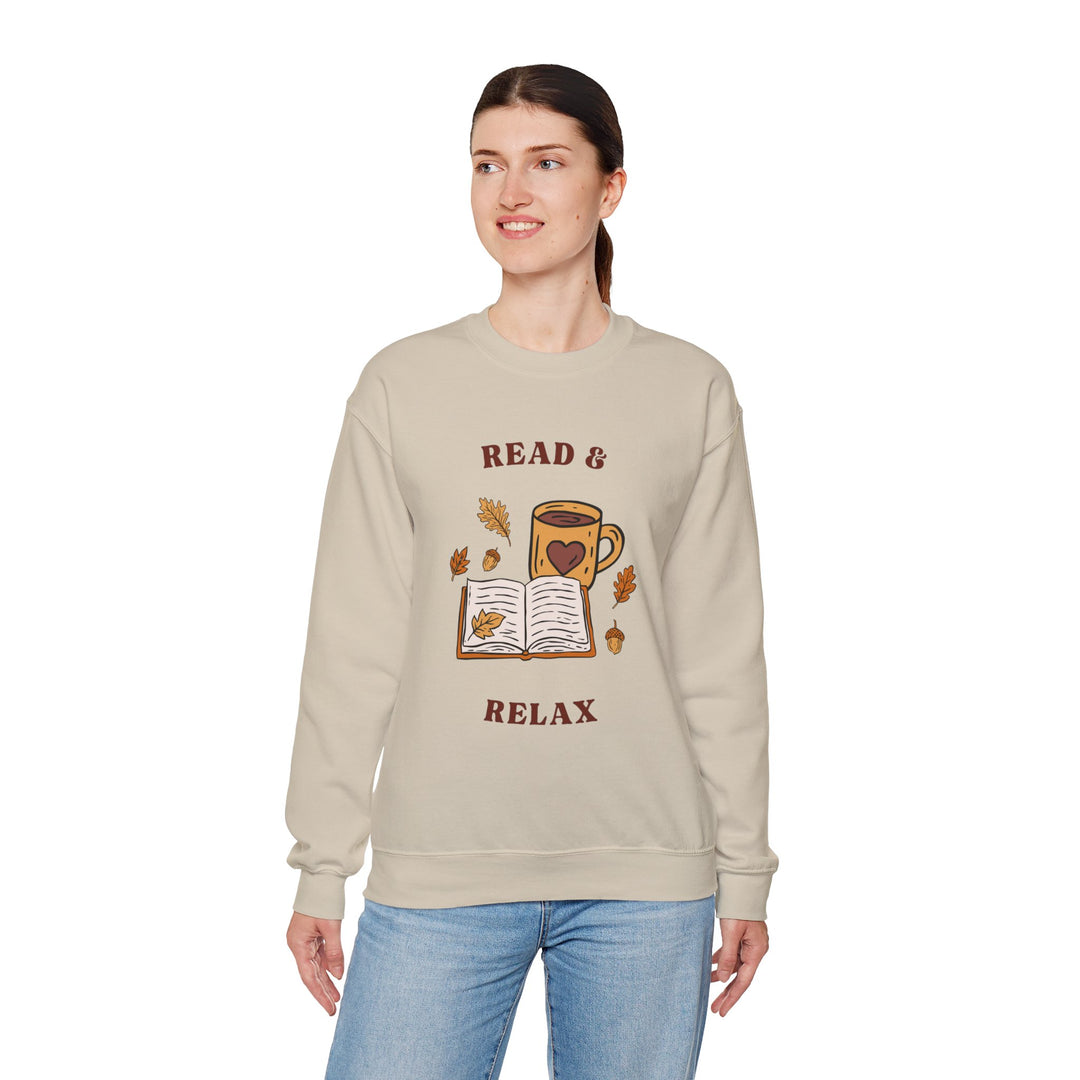 Read & Relax Sweatshirt — Cozy Book Lover Crewneck