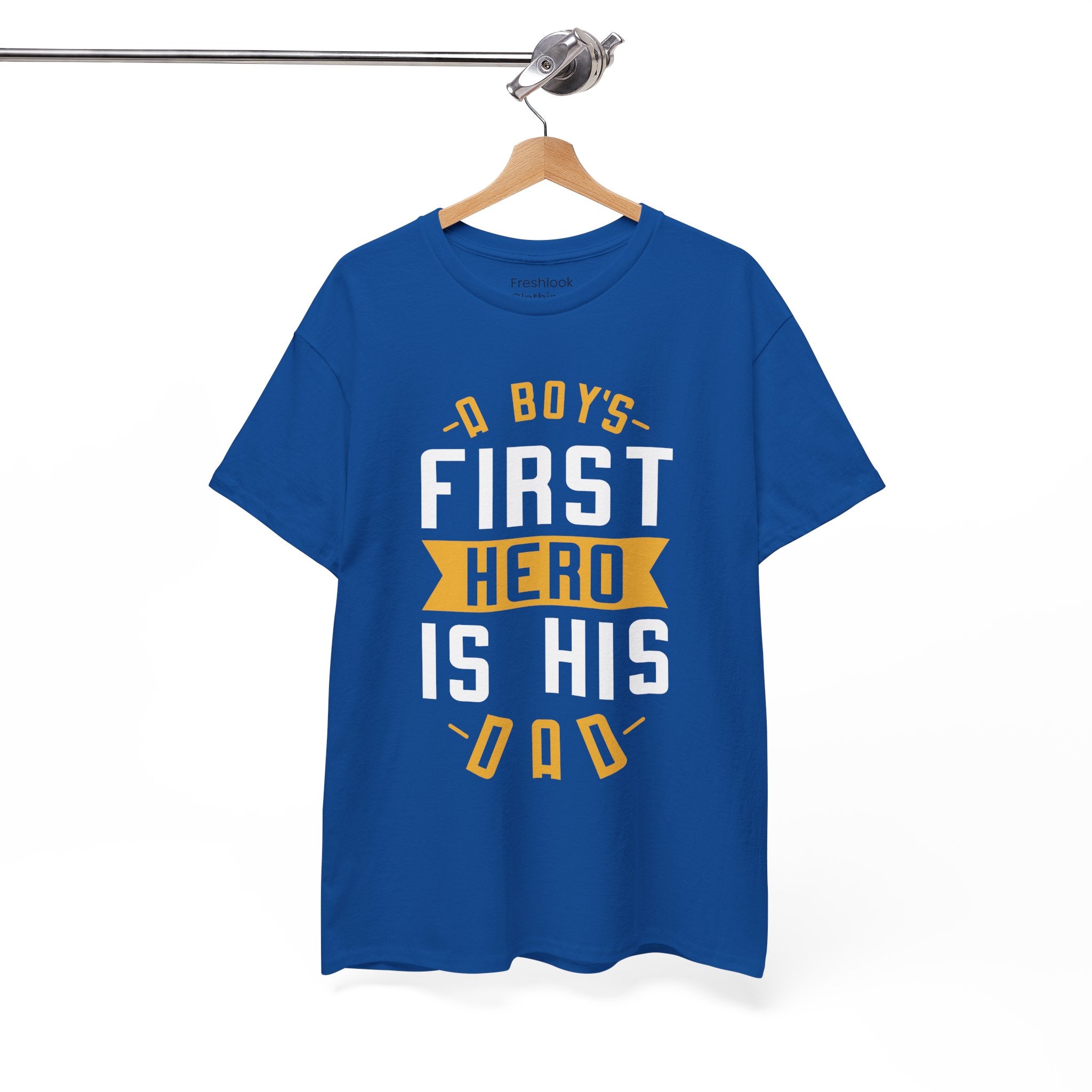 Dad's T-Shirt - A Boy's First Hero is His Dad Design