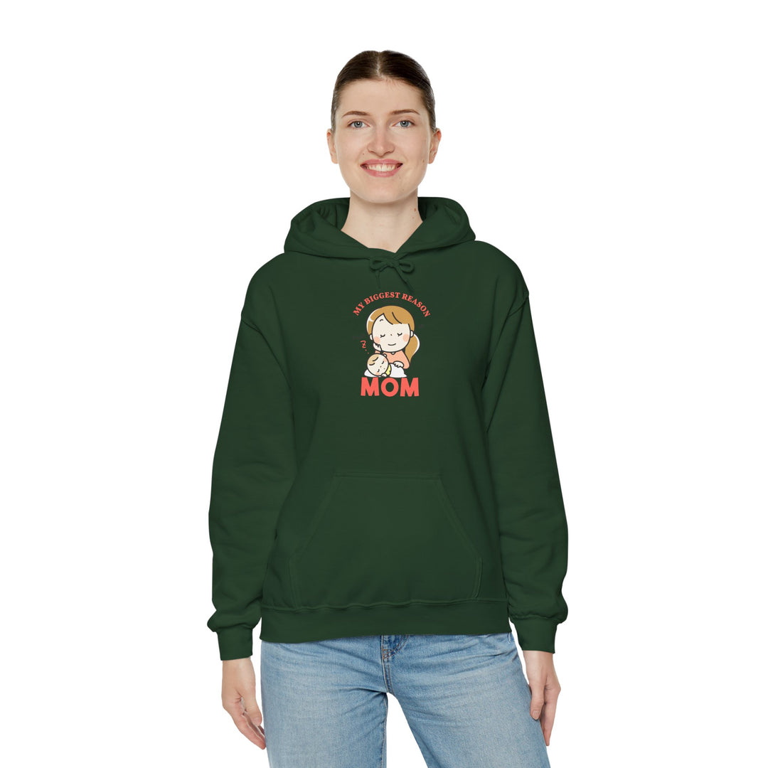 Mom's Hooded Sweatshirt – My Biggest Reason for Living Calls Me Mom Design