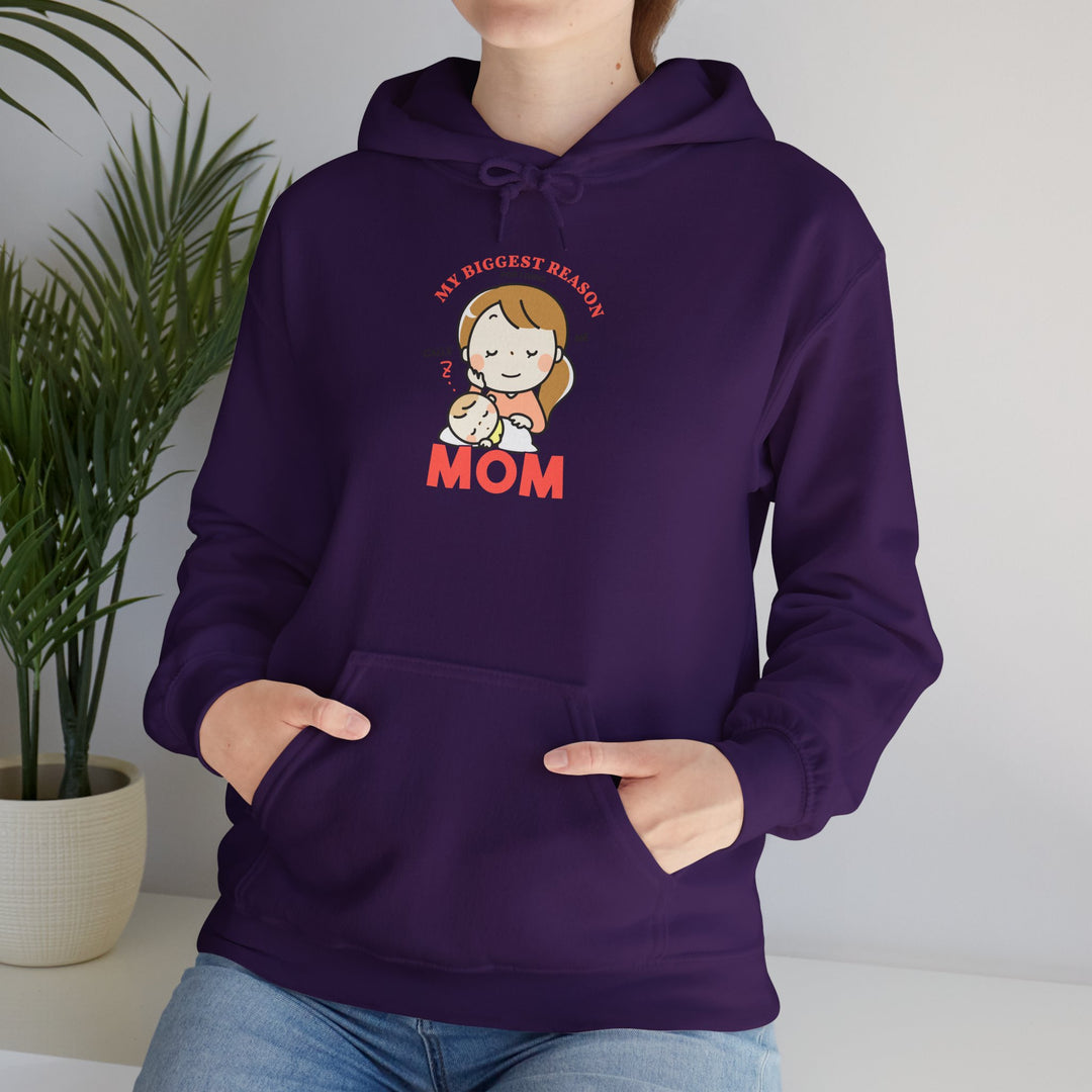 Mom's Hooded Sweatshirt – My Biggest Reason for Living Calls Me Mom Design